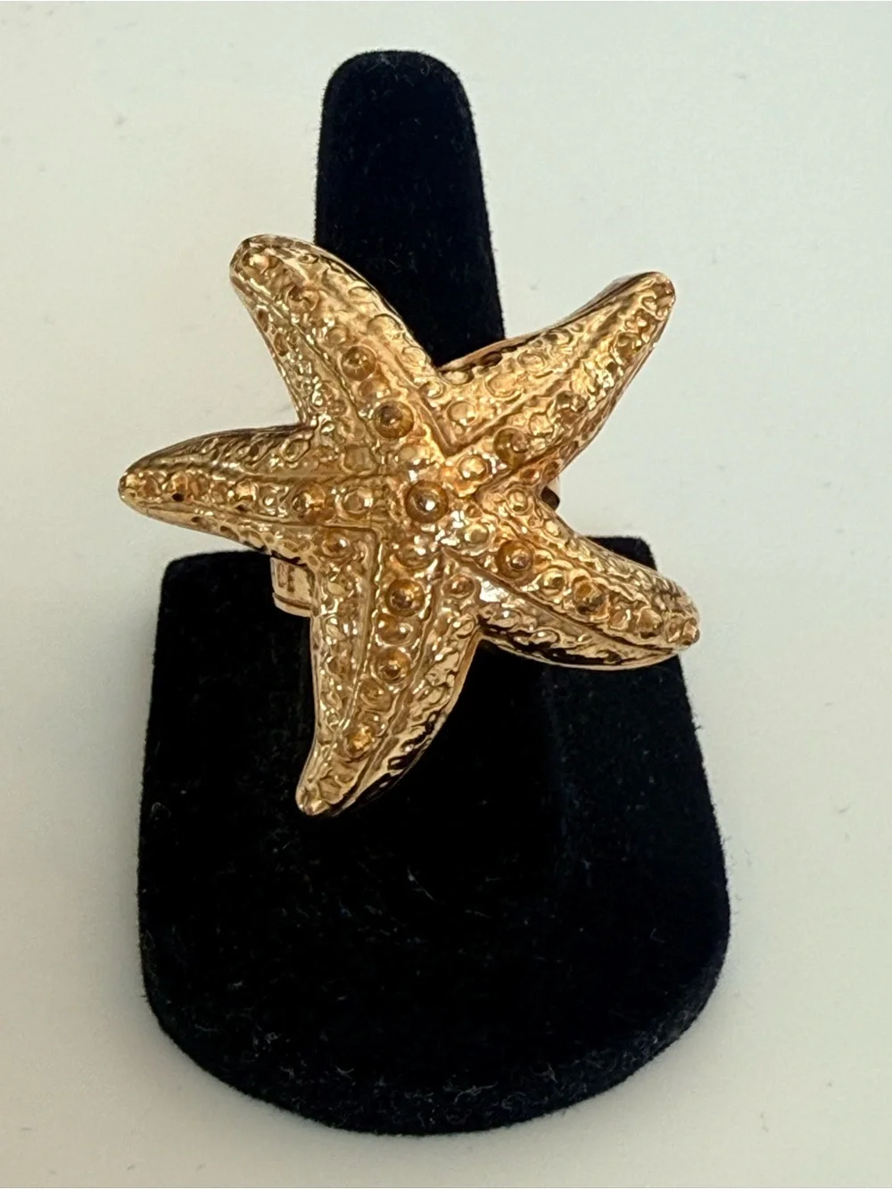 Versace Gold Starfish Cocktail Ring Size 6